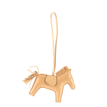 Hermes GriGri Rodeo Touch Bag Charm Leather with Alligator MM