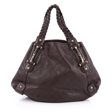 Gucci Pelham Shoulder Bag Guccissima Leather Medium Red