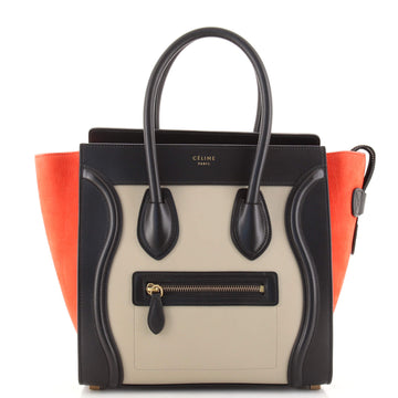 Celine Tricolor Luggage Bag Leather Micro