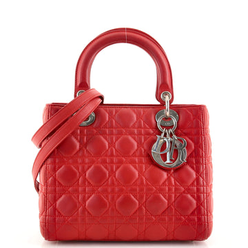 Christian Dior Lady Dior Bag Cannage Quilt Lambskin Medium