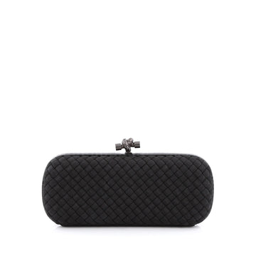 Bottega Veneta Box Knot Clutch Intrecciato Silk Faille Long
