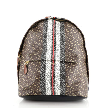 Burberry TB Zip Pocket Backpack Monogram E-Canvas Large