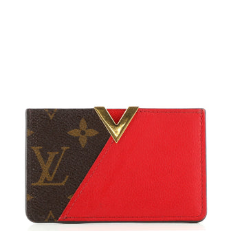 Louis Vuitton Red Monogram Canvas and Leather Kimono Card Case Louis  Vuitton