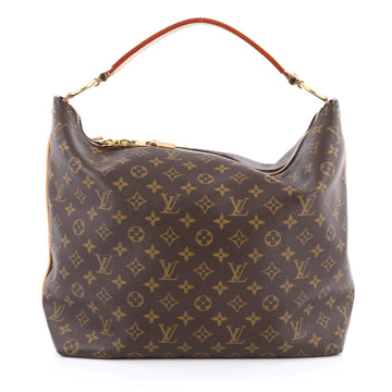 Louis Vuitton Sully Handbag Monogram Canvas MM Brown