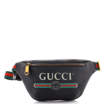 Gucci Logo Belt Bag Printed Leather Small