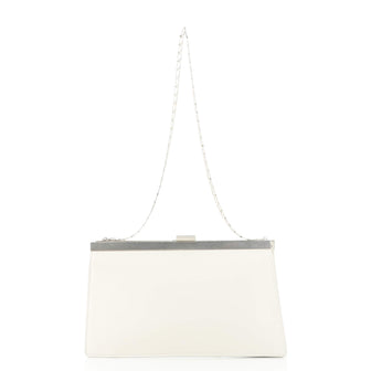 Celine Clasp Chain Clutch Leather