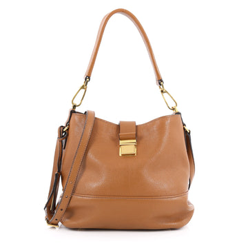 Miu Miu Madras Convertible Hobo Leather Small