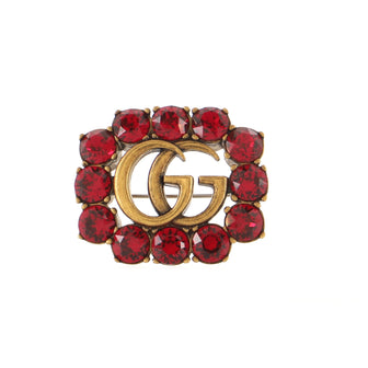 Gucci Crystal Frame GG Brooch Metal Medium