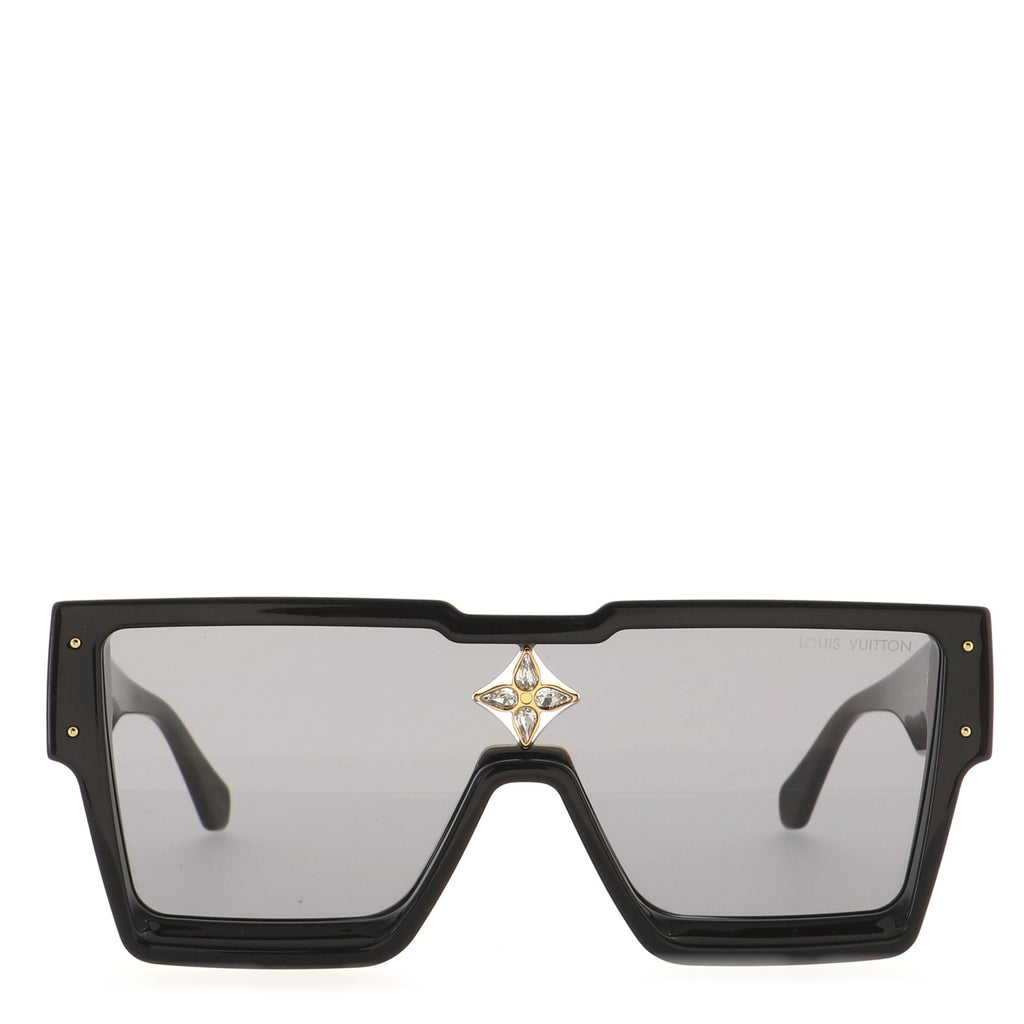 Louis Vuitton Cyclone Square Sunglasses Acetate with Crystals Black 1608561