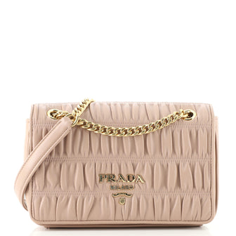 Prada Chain Flap Shoulder Bag Nappa Gaufre Medium