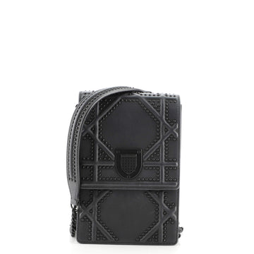 Christian Dior Ultra Matte Diorama Vertical Clutch on Chain Studded Leather