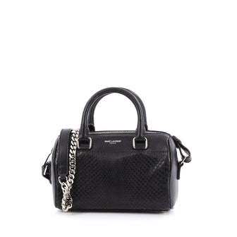 Saint Laurent Classic Duffle Toy Bag Python Embossed Leather