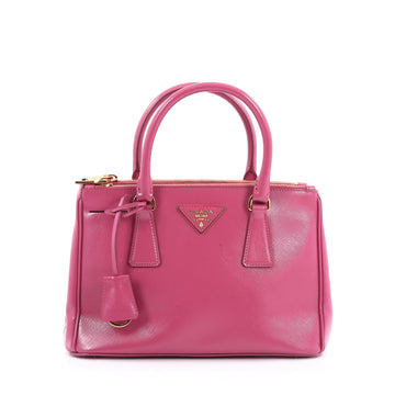 Prada Double Zip Lux Tote Vernice Saffiano Leather Mini
