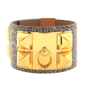 Hermes Collier de Chien Bracelet Lizard