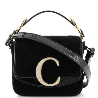 Chloe C Flap Bag Velvet Mini