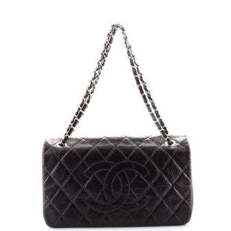Chanel Chain CC Full Flap Bag Quilted Glazed Calfskin Medium
