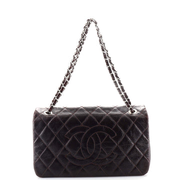 Chanel Chain CC Full Flap Bag Quilted Glazed Calfskin Medium