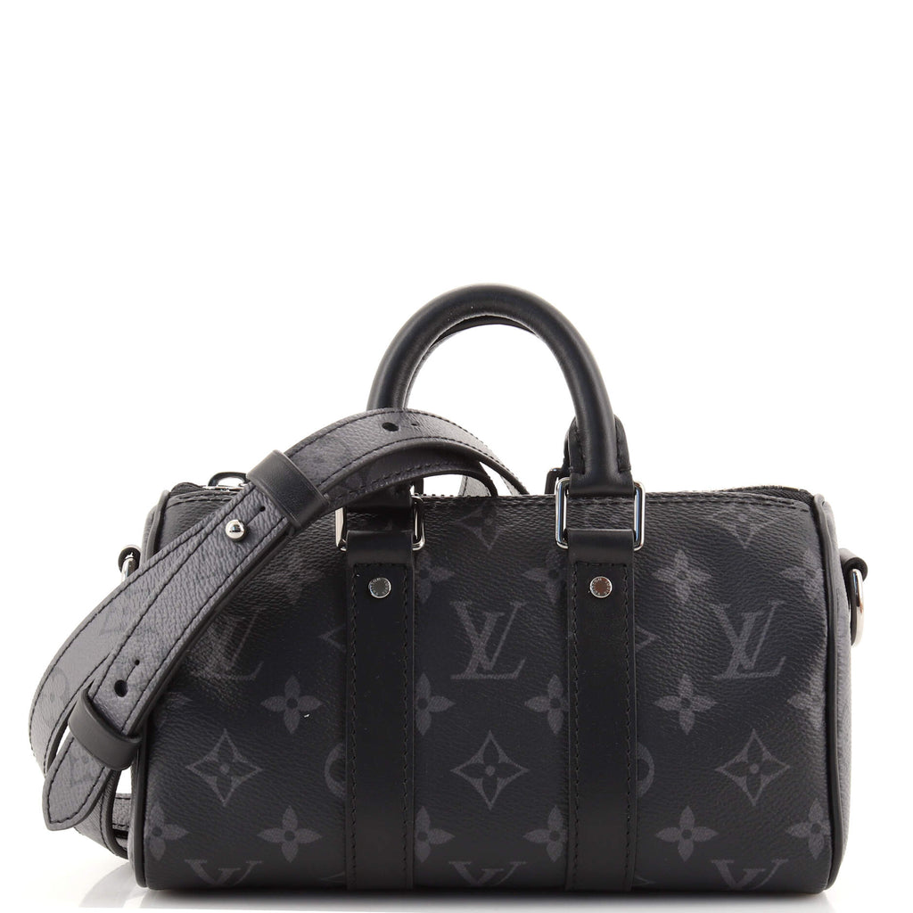 Louis Vuitton Keepall Bandouliere Bag Reverse Monogram Eclipse Canvas XS