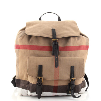 Burberry Brookdale Backpack Mega Check Canvas Medium