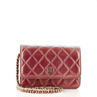 Chanel Wallet on Chain Quilted Iridescent Lambskin Mini