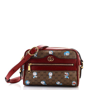 Gucci Doraemon Crossbody Bag Printed Mini GG Coated Canvas Mini