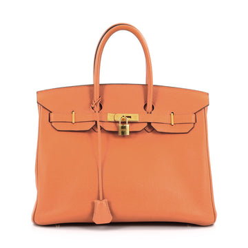Hermes Birkin Handbag Orange Togo with Gold Hardware 35