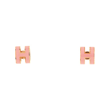 Hermes Pop H Stud Earrings Metal and Enamel