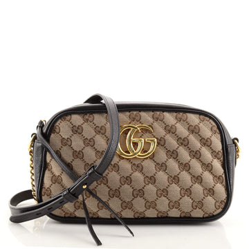 Gucci GG Marmont Shoulder Bag Diagonal Quilted GG Canvas Small