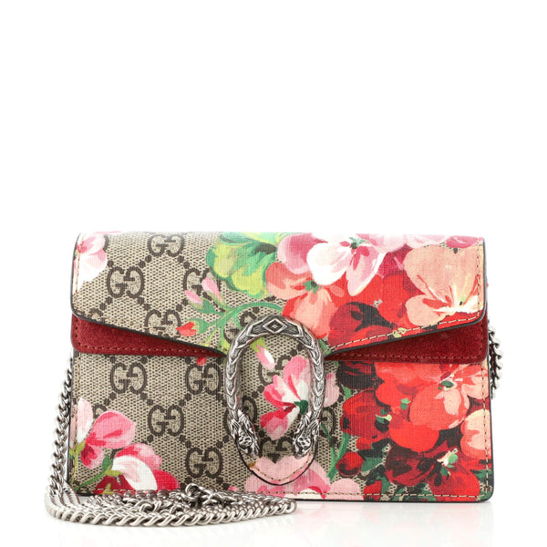 GUCCI Dionysus super mini leather-trimmed printed coated-canvas