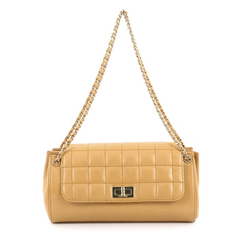 Chanel Chocolate Bar Accordion Reissue Flap Bag Quilted Lambskin Medium