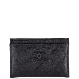 Chanel Classic Card Holder Quilted Caviar