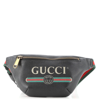 Gucci Logo Belt Bag Printed Leather Small