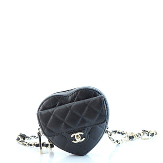 Chanel CC in Love Heart Belt Bag Quilted Lambskin
