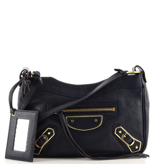 Balenciaga Hip Classic Metallic Edge Crossbody Bag Leather