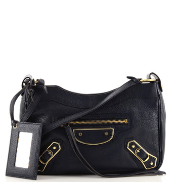 Balenciaga Hip Classic Metallic Edge Crossbody Bag Leather
