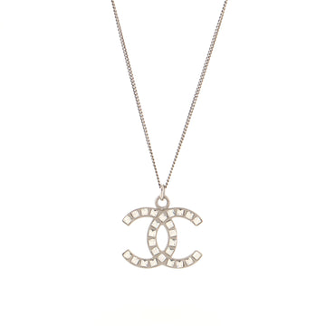 Chanel CC Pendant Necklace Metal with Crystals