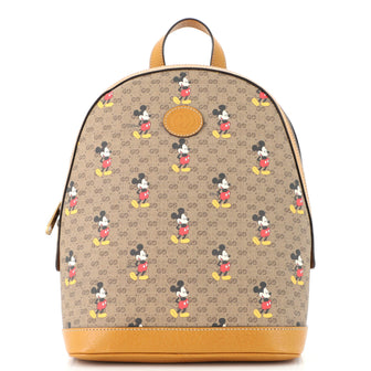Gucci Disney Mickey Mouse Backpack Printed Mini GG Coated Canvas Small