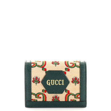 Gucci 100 Flap Card Case Limited Edition Canvas