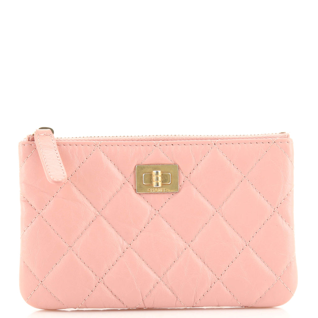 Chanel Reissue 2.55 O Case Pouch Quilted Aged Calfskin Mini Pink 1615501