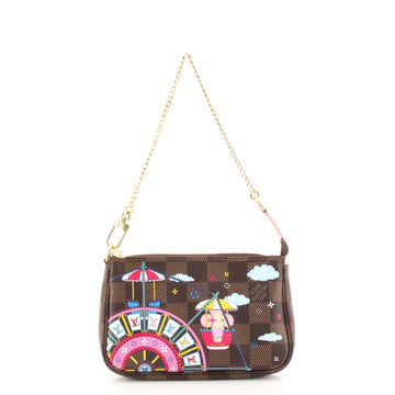 Louis Vuitton Pochette Accessoires Limited Edition Vivienne Xmas Damier Mini