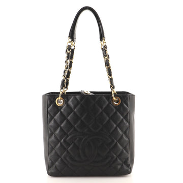 Chanel Petite Shopping Tote Quilted Caviar