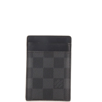 Louis Vuitton Pince Card Holder with Bill Clip Damier Cobalt Black