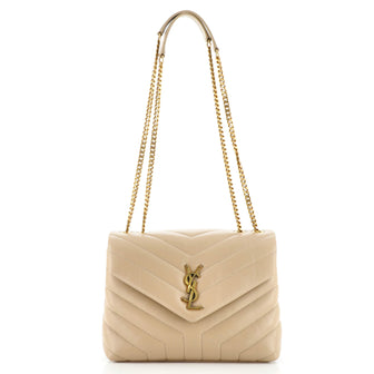 Saint Laurent LouLou Shoulder Bag Matelasse Chevron Leather Small
