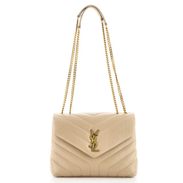 Saint Laurent LouLou Shoulder Bag Matelasse Chevron Leather Small