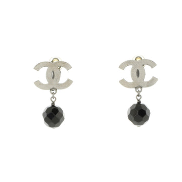 Chanel CC Drop Earrings Metal and Beads