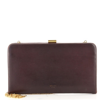 Celine Clasp Wallet on Chain Leather Large