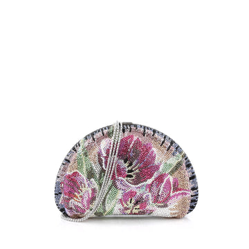 Judith Leiber Floral Minaudiere Crystal Small pink