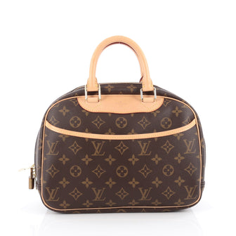 Louis Vuitton Trouville Handbag Monogram Canvas Brown