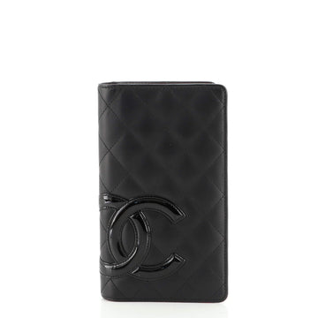 Chanel Cambon Bifold Wallet Quilted Lambskin Long
