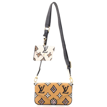 Louis Vuitton Felicie Strap & Go Handbag Wild at Heart Monogram Giant